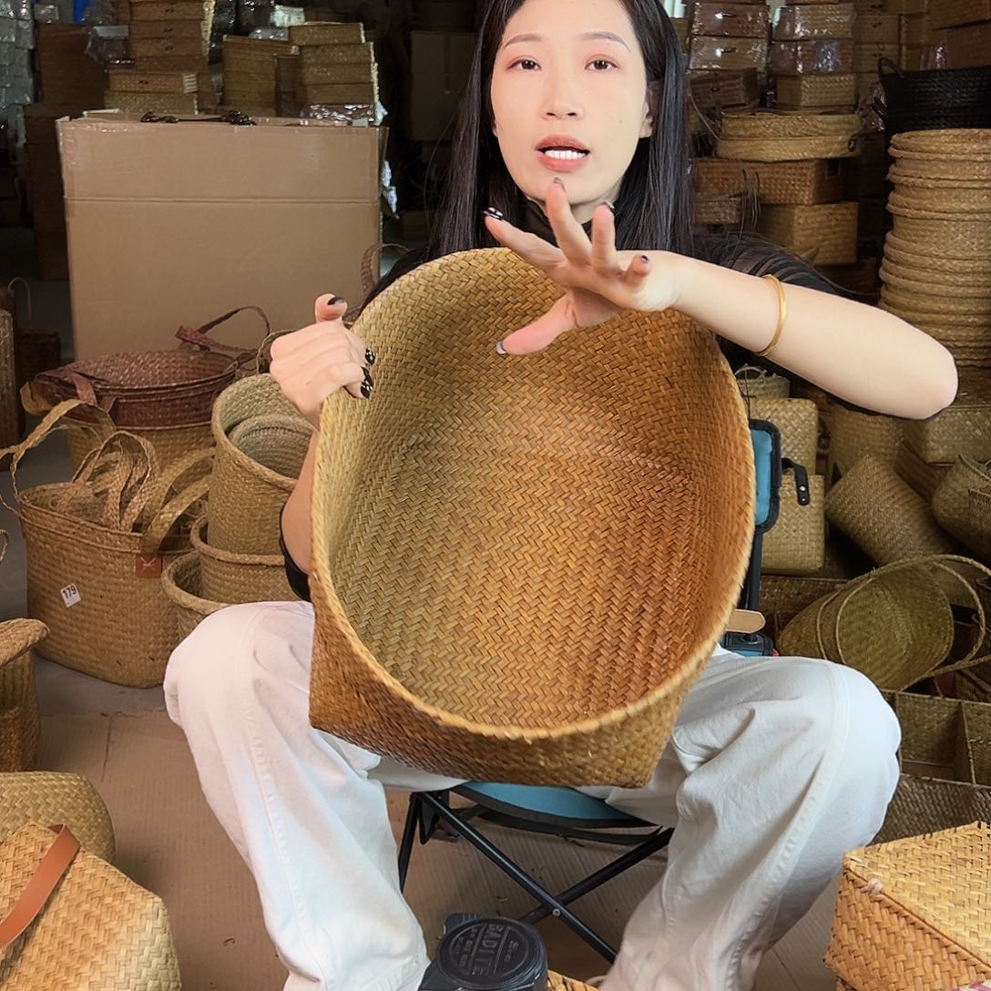 草编草编包/草编收纳盒微瑕疵