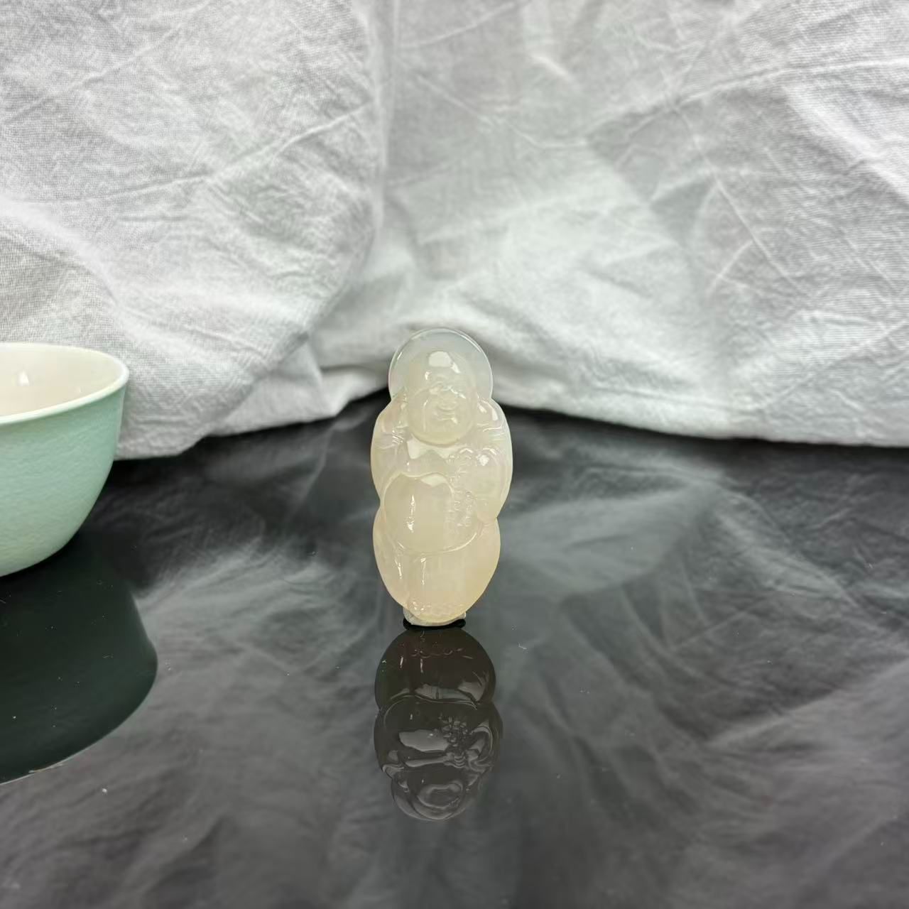 和田玉弥勒吊坠【小北质检】ZJSY02XZ75多样性发一