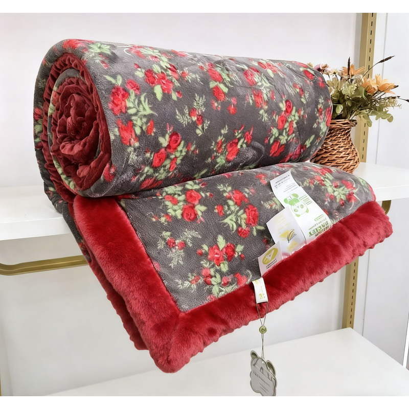2025新款印花双面绒被玫瑰故事秋冬被L