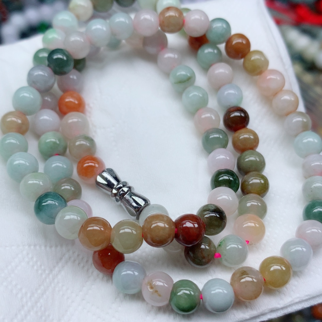 翡翠未镶嵌颈饰珠子翡翠