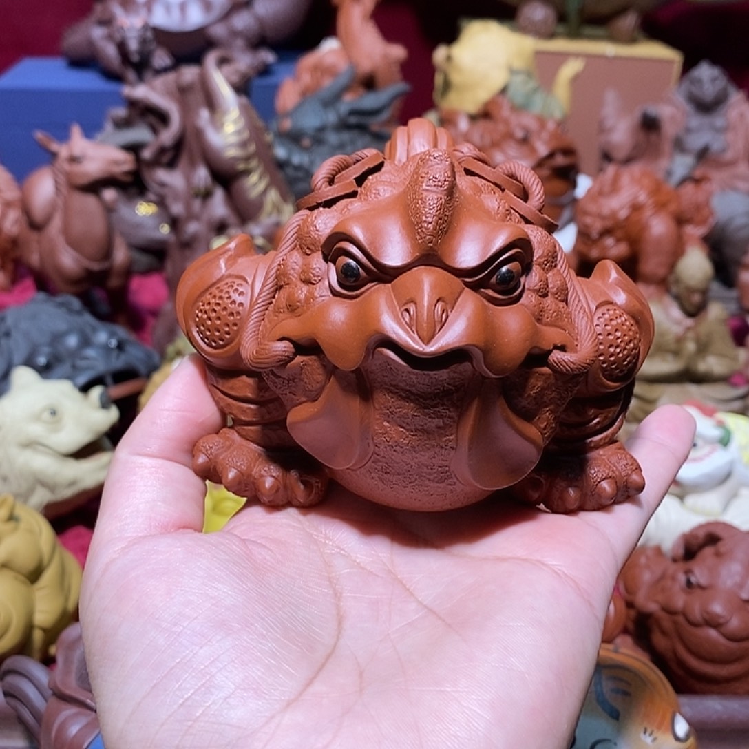 紫砂茶宠宜兴紫砂鸡蟾