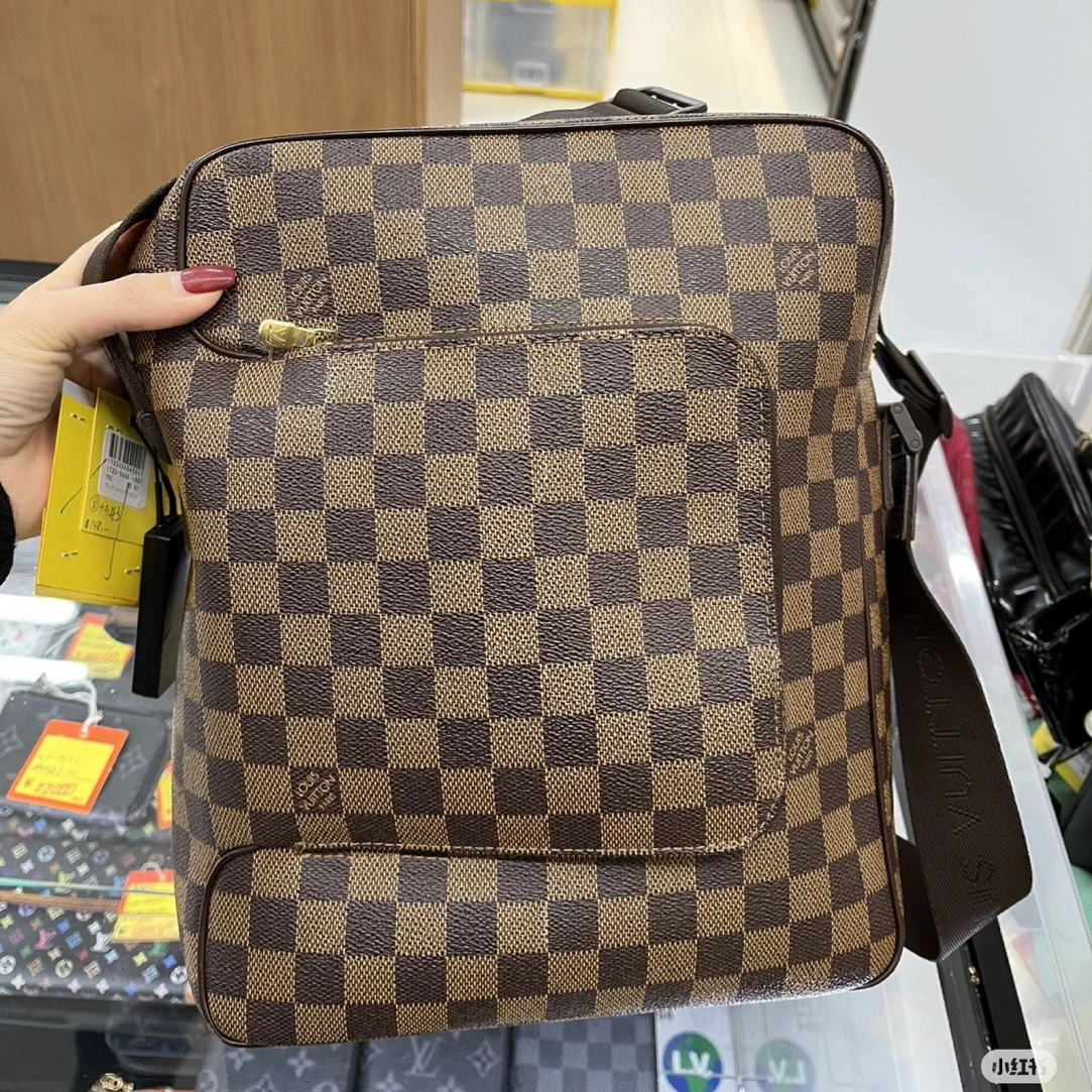 95新 LouisVuitton/路易威登 LV棋盘格斜挎单肩相机包97755