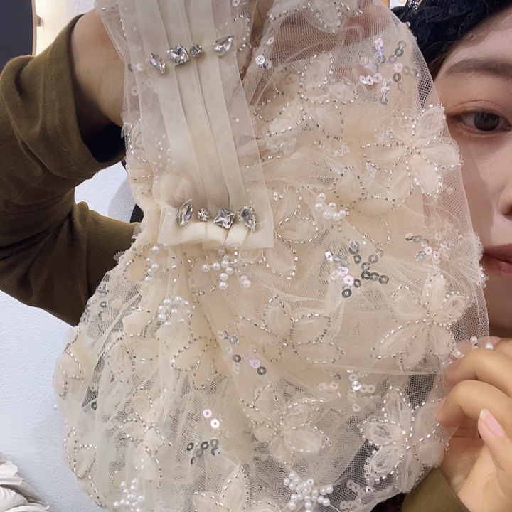 头层牛皮革米白色包头帽子