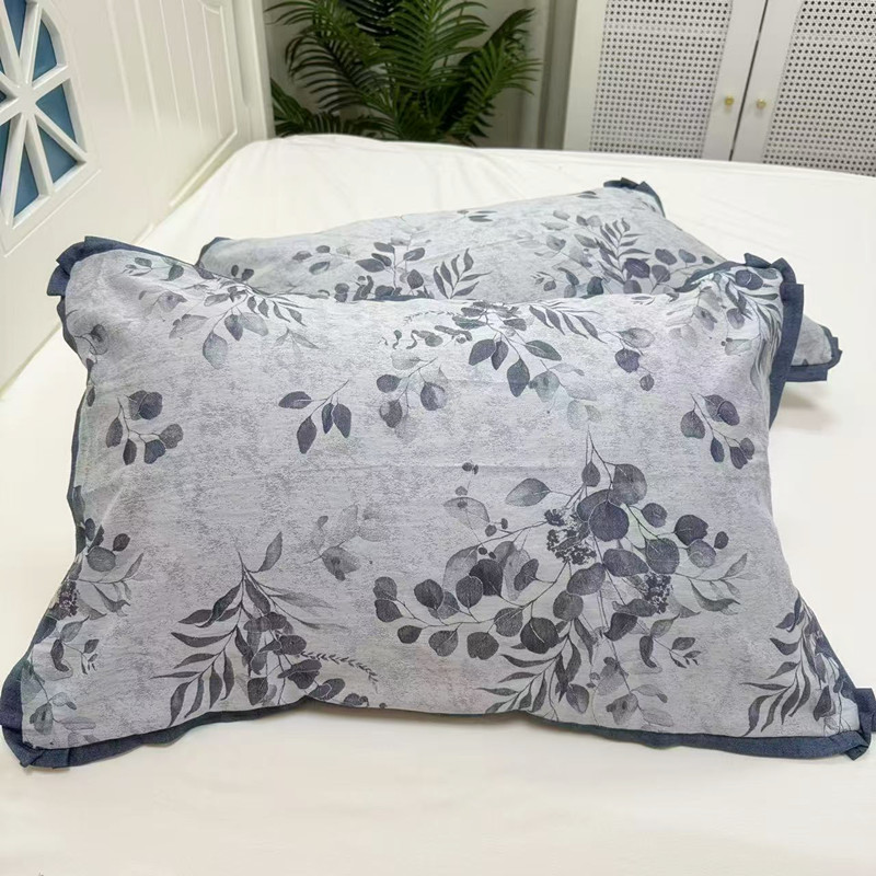 【米切尔 枕套】48x74厘米 精梳棉双层纱 柔软 透气 纯棉枕套一对