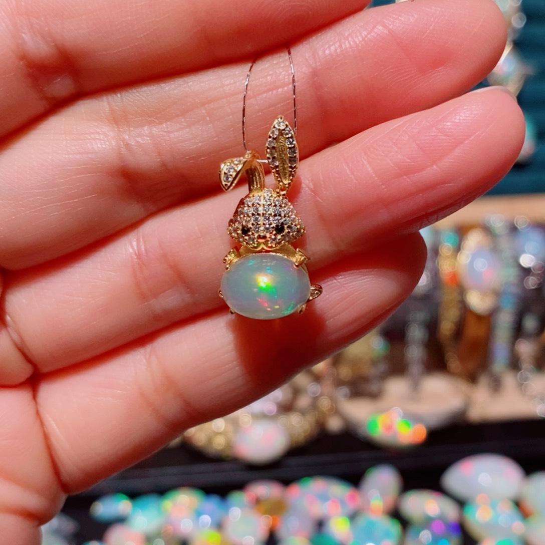 欧泊欧泊吊坠银S925镶嵌