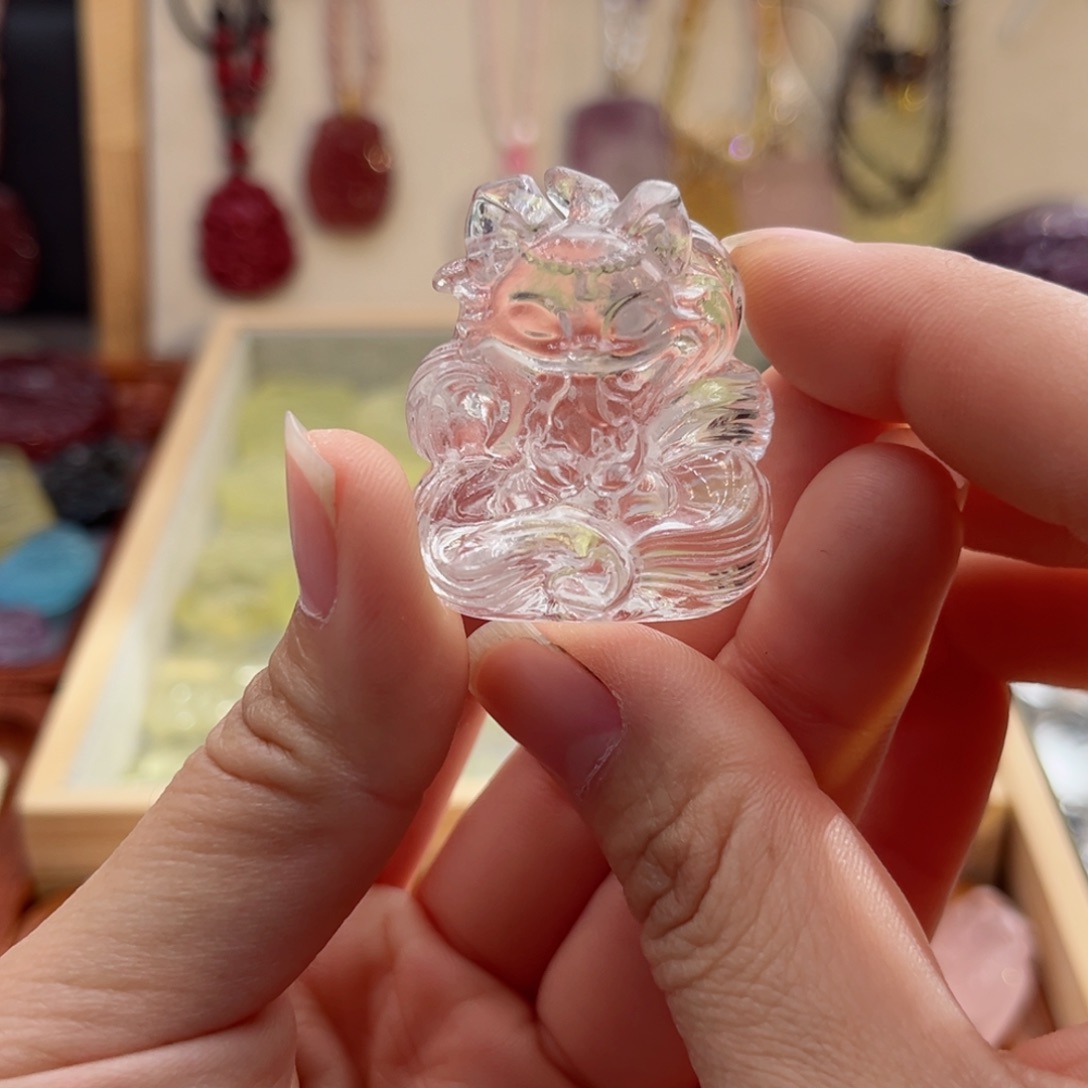 水晶颈饰未镶嵌龍立体九尾57