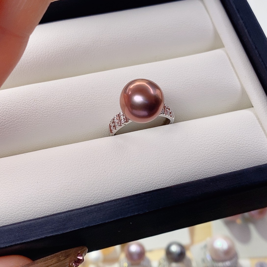 淡水珍珠银S925镶嵌戒指