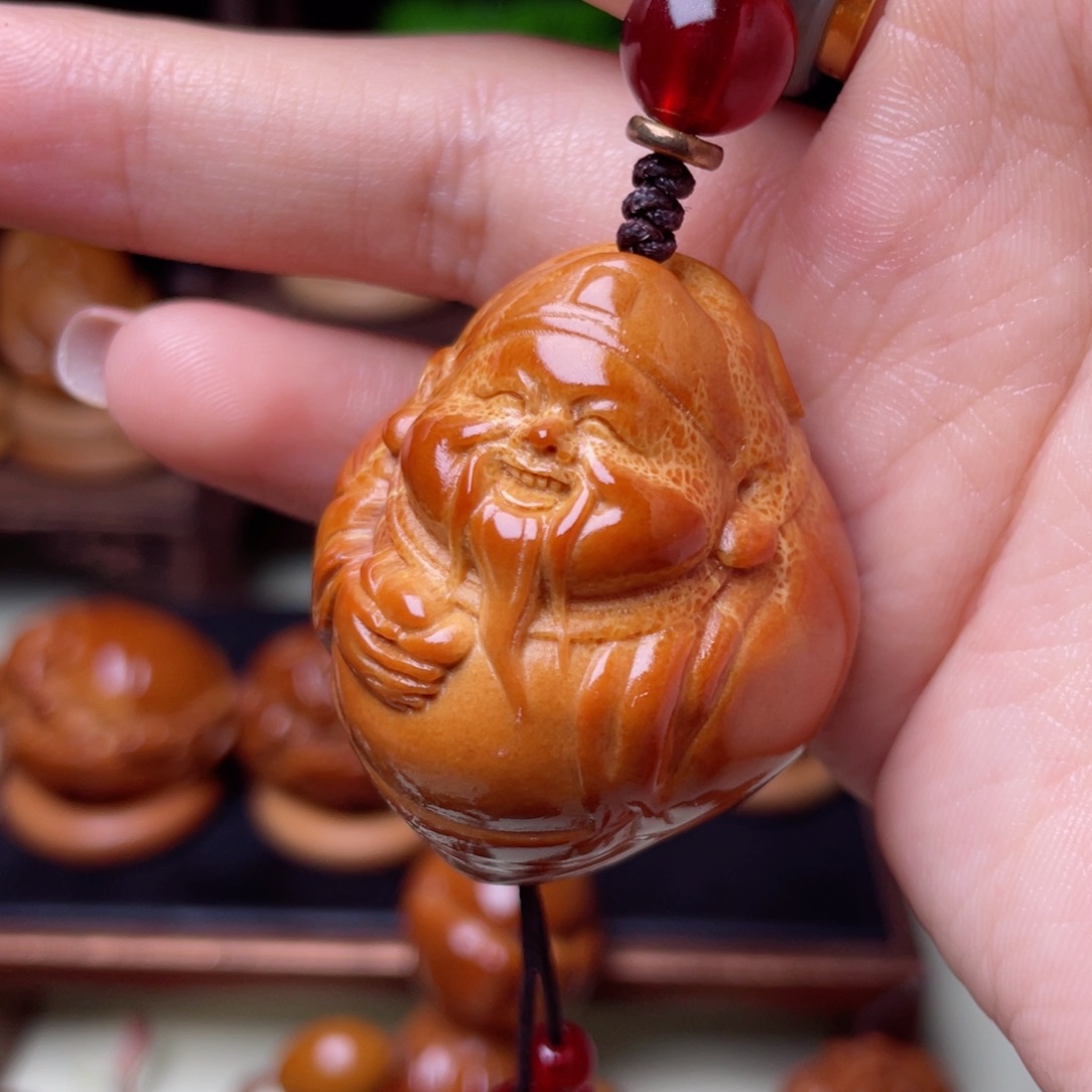 吊坠橄榄核财神指环