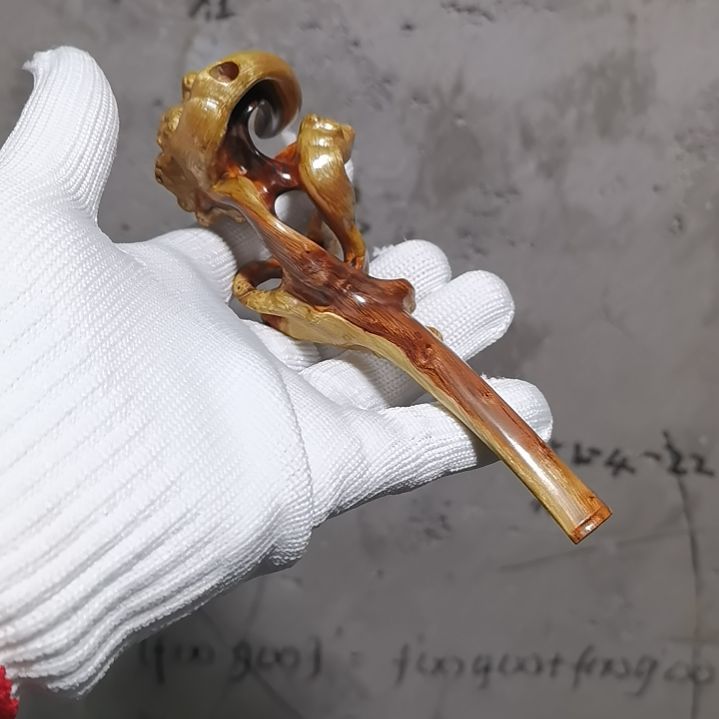 稳定木白*水贵州檬子木手把件烟具