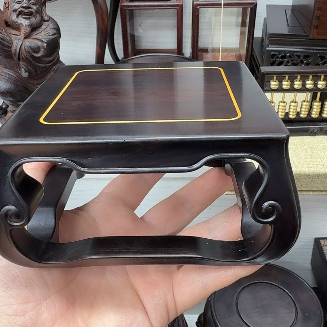 木紫光檀12正方精工底座