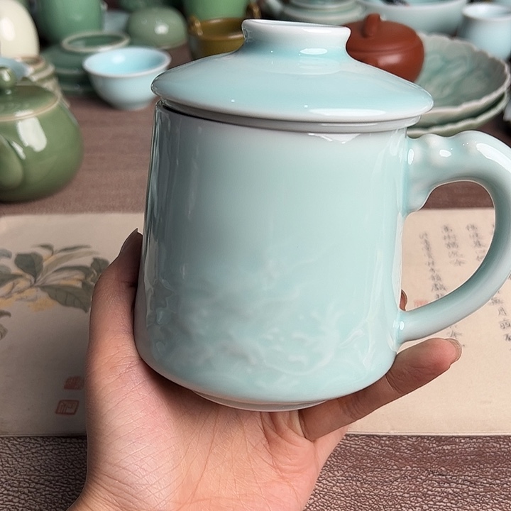 龙泉云间青瓷小米茶器