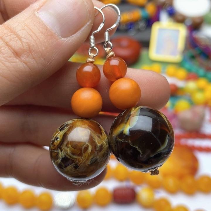 树脂制品46号设计款耳坠