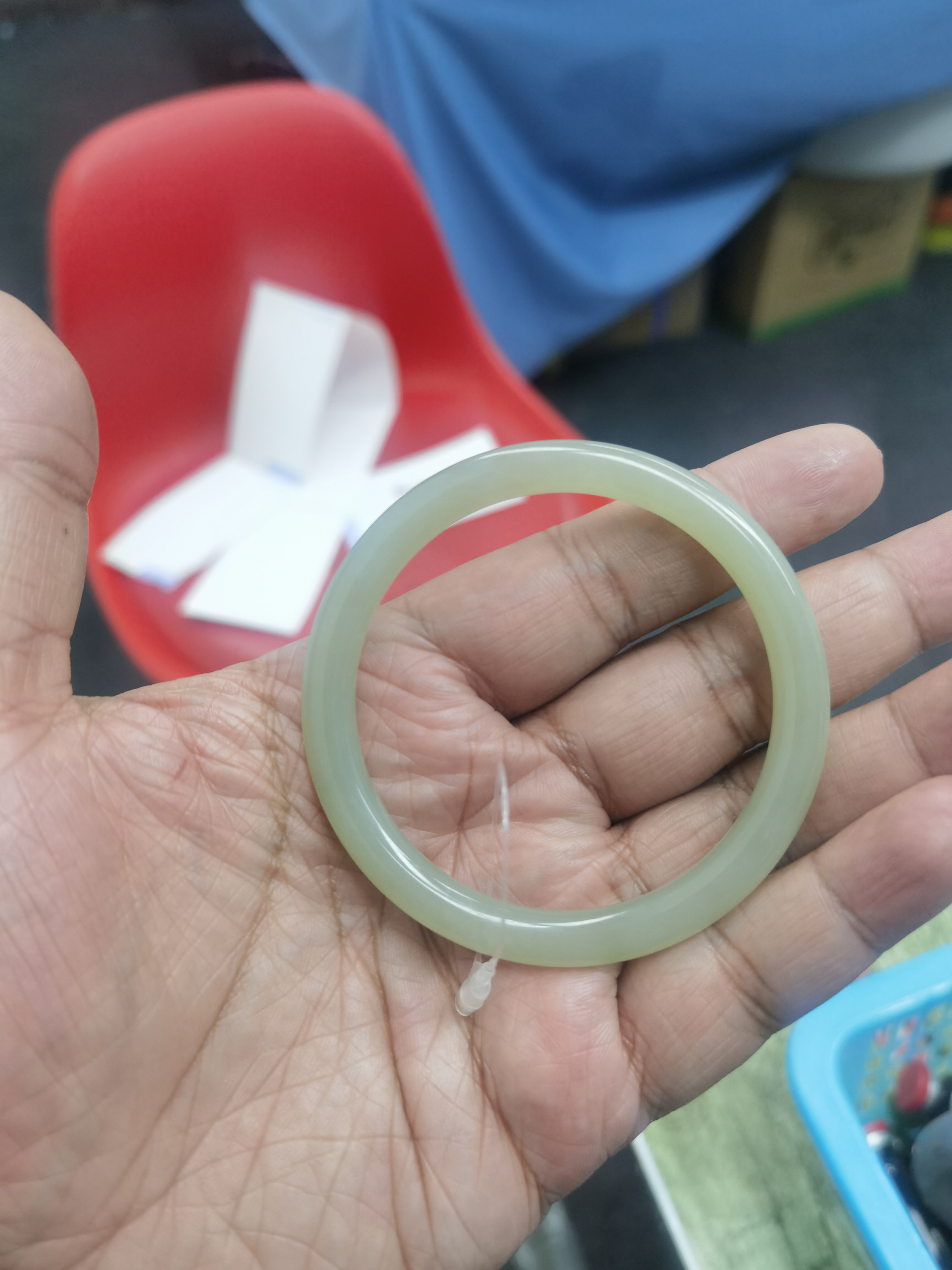 天然和田玉手镯美人条55