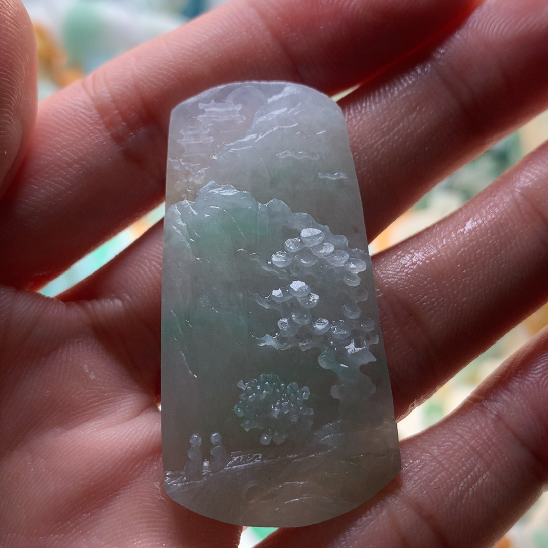 定制翡翠未镶嵌山水