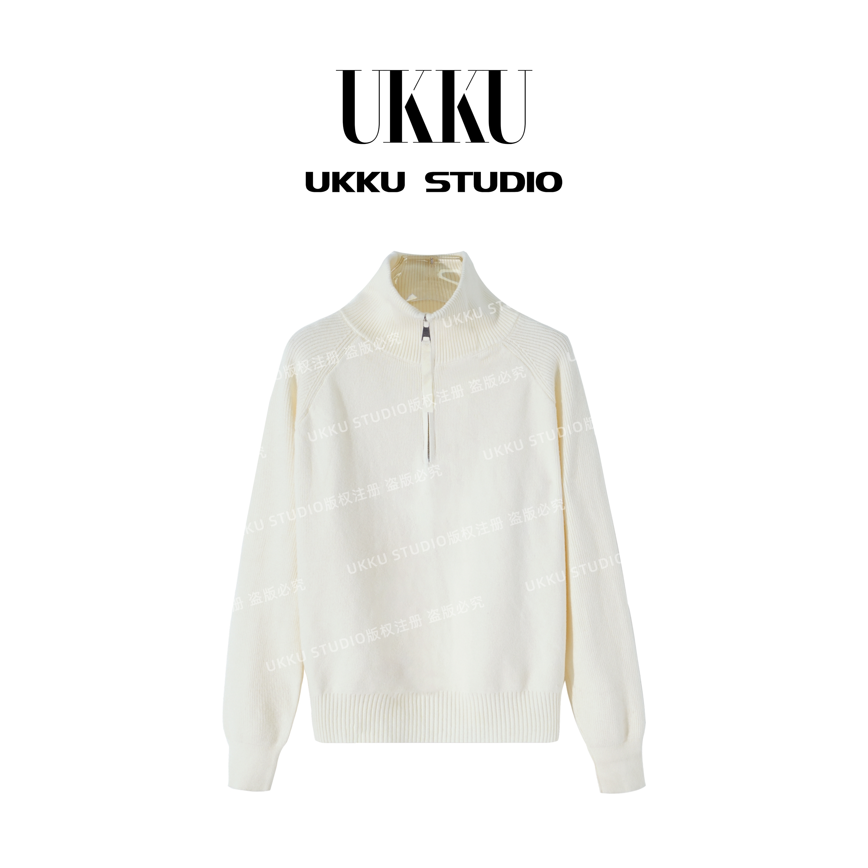 小牛【UKKU STUDIO】秋冬套头高领百搭显瘦气质长袖打底毛衣215701