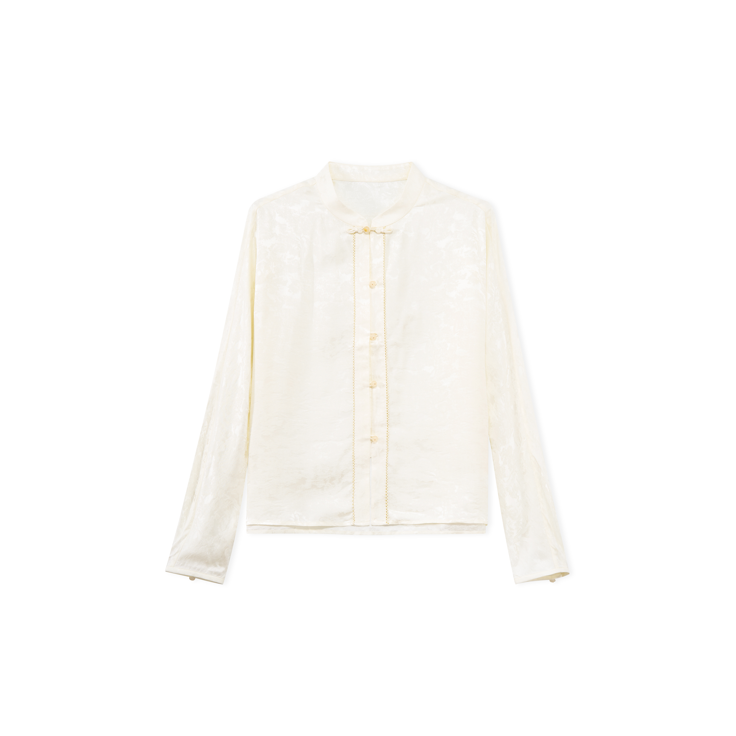 香凝-QS250103新中式桑蚕丝衬衣时尚国风气质衬衫女装提花休闲百