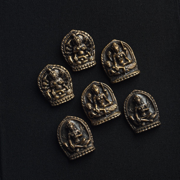 『六子出品』古印度题材随身造像〔梵天&湿婆&毗湿奴〕合金铜