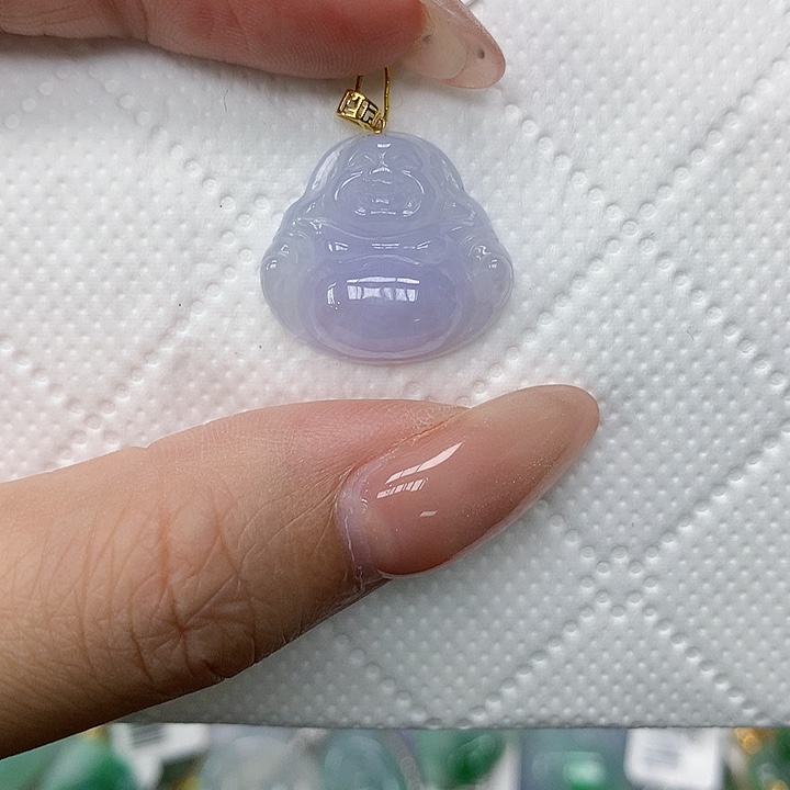 颈饰18K金镶嵌翡翠