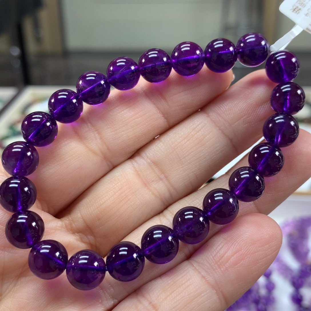 水晶手链未镶嵌8:8毫米左右