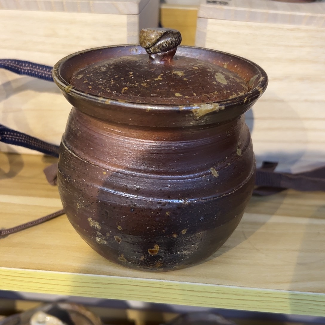 用****3备前茶叶罐一个好看