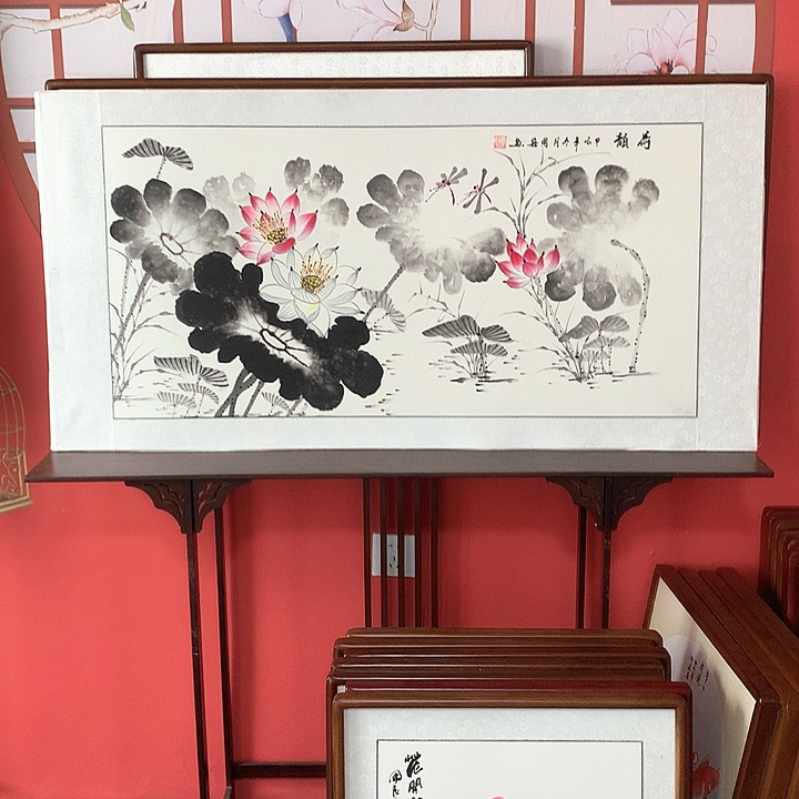 国画带框尺寸62✖️123手绘包邮