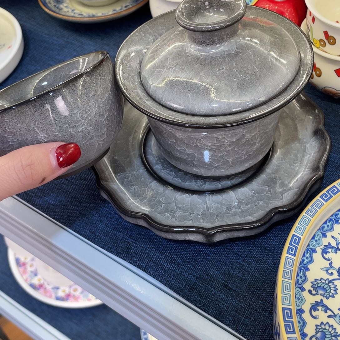 陶景德陶瓷盖碗茶具