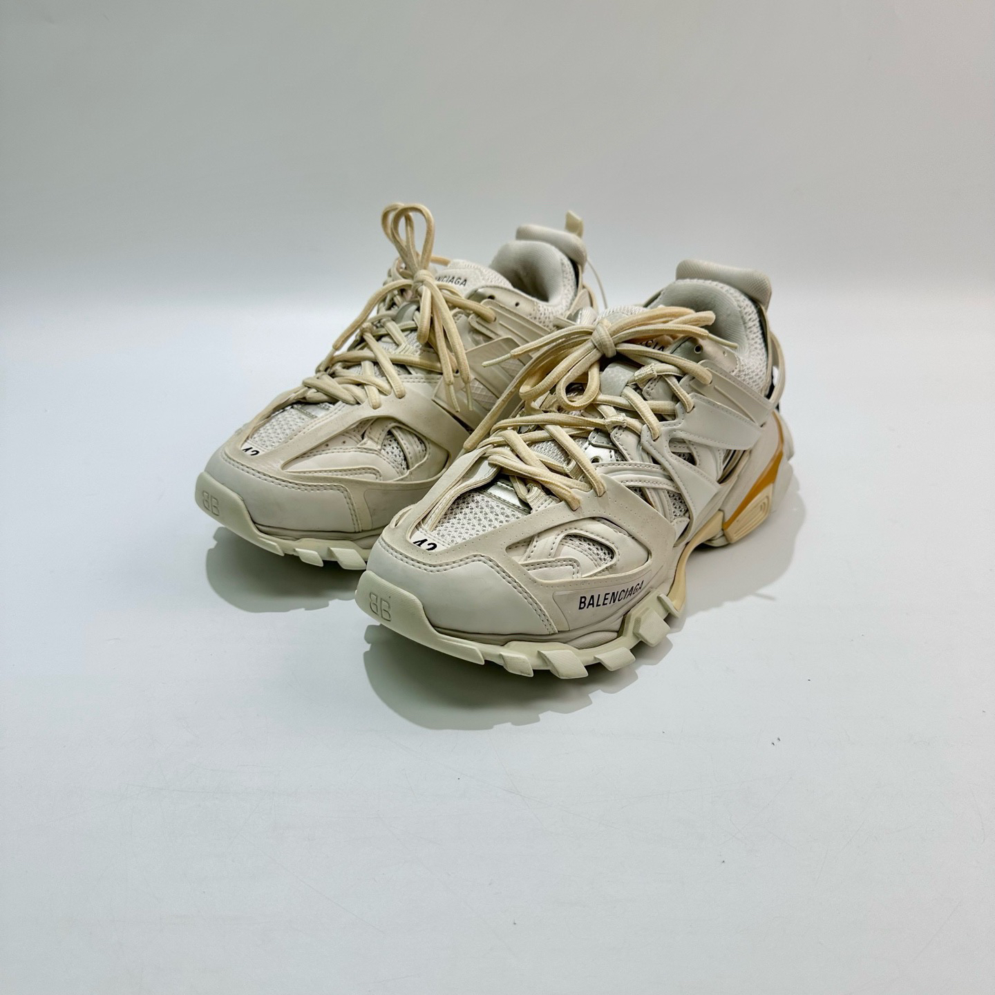 95新 Balenciaga/巴黎世家 42码 米白Track1.0老爹鞋 SY0925