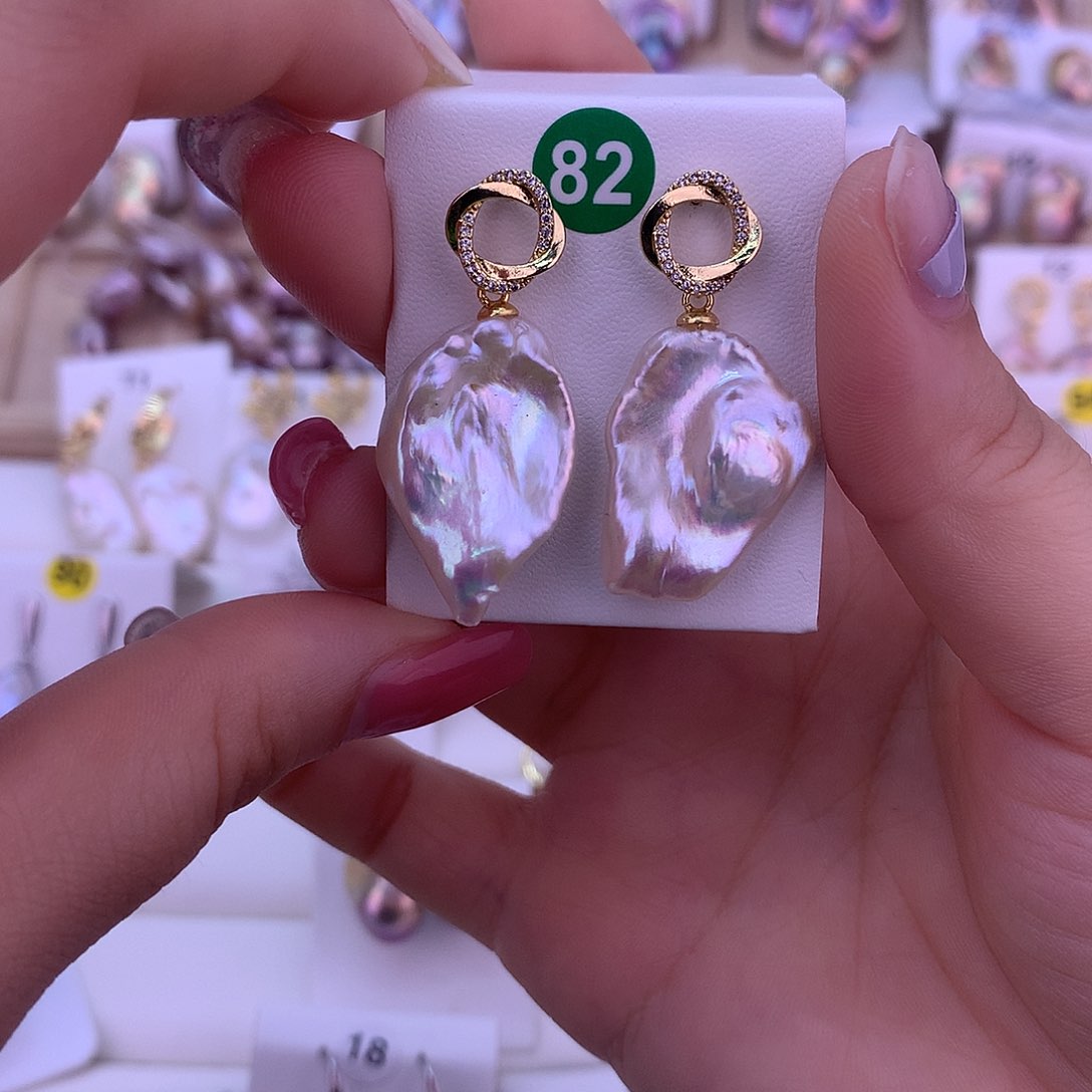 未镶嵌淡水珍珠耳饰