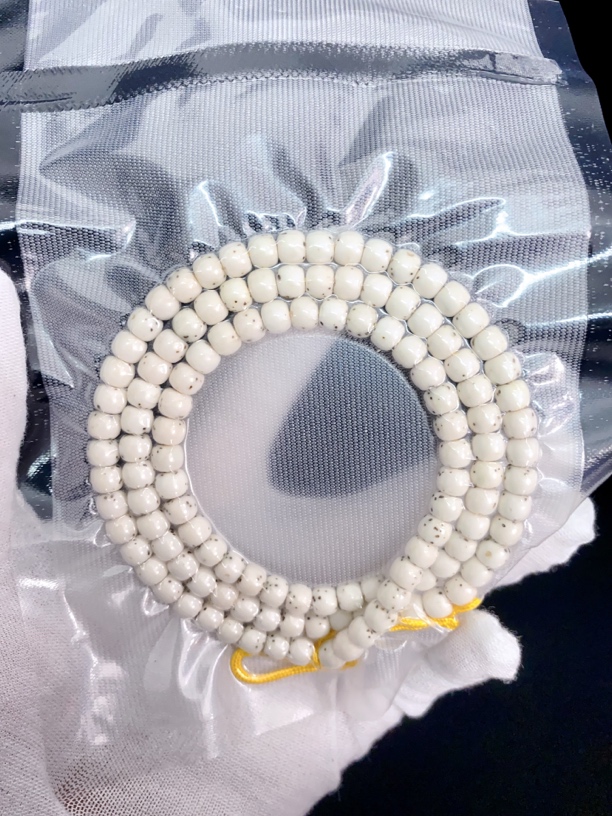 正宗海南星月菩提原生态骨瓷白6*5mm数星星长串