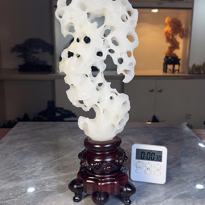 一***光奇石茶宠鱼缸文房摆件 