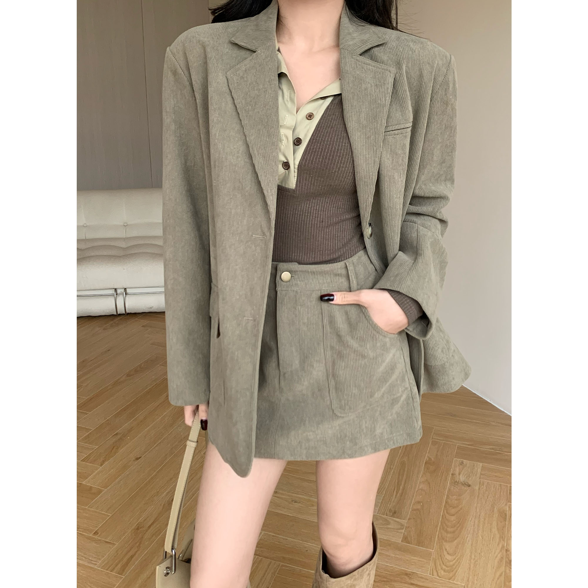 时尚休闲百搭春季韩版外套短裙 JC12WZPT805