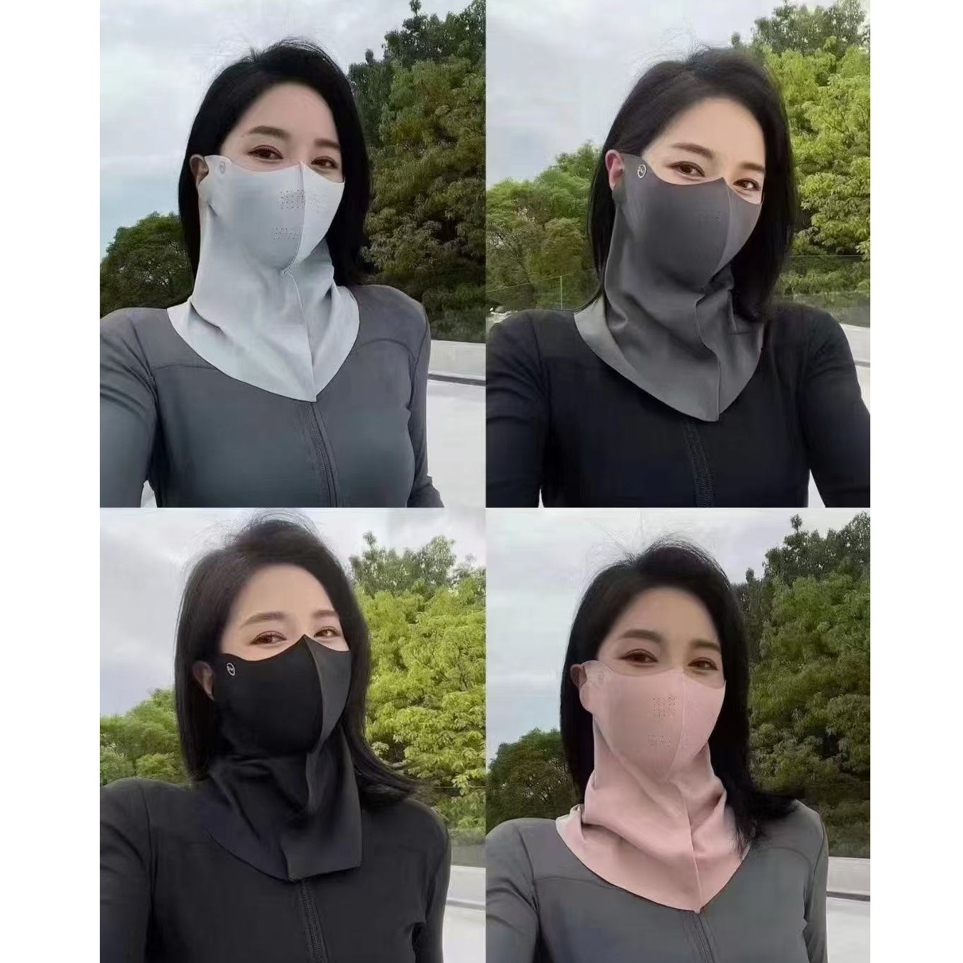 夏季无痕防晒护脖长款面罩轻薄冰丝透气