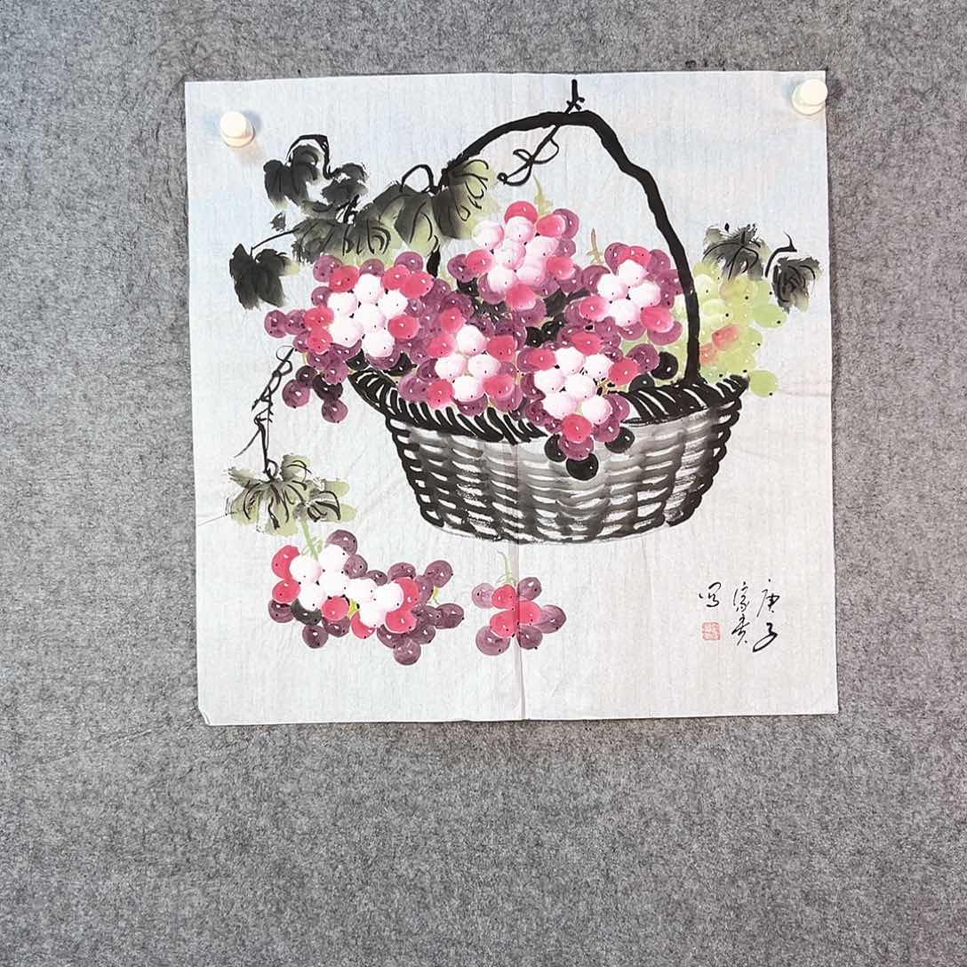 国画523 山水黔城市中心的一