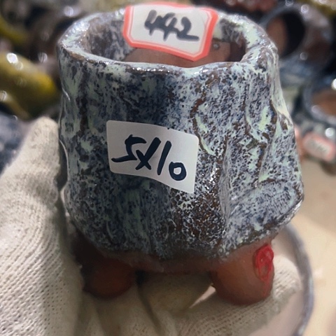 红陶粗陶花盆手工