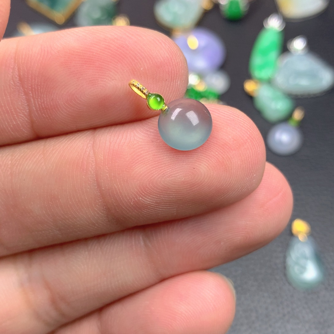 【闪购商品】翡翠18K金镶嵌颈饰翡翠