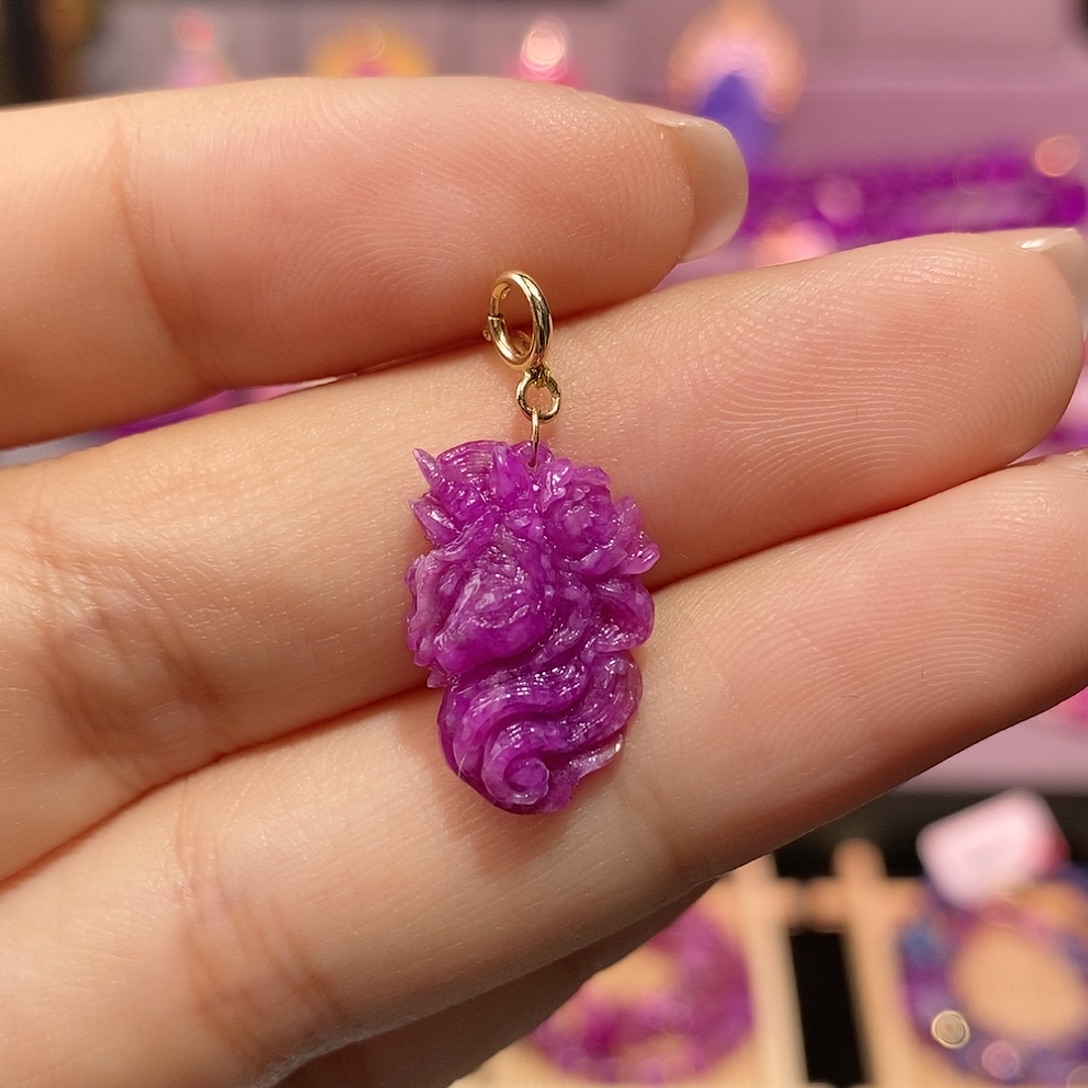 苏纪石（舒俱来）18K金镶嵌吊坠(不含链)