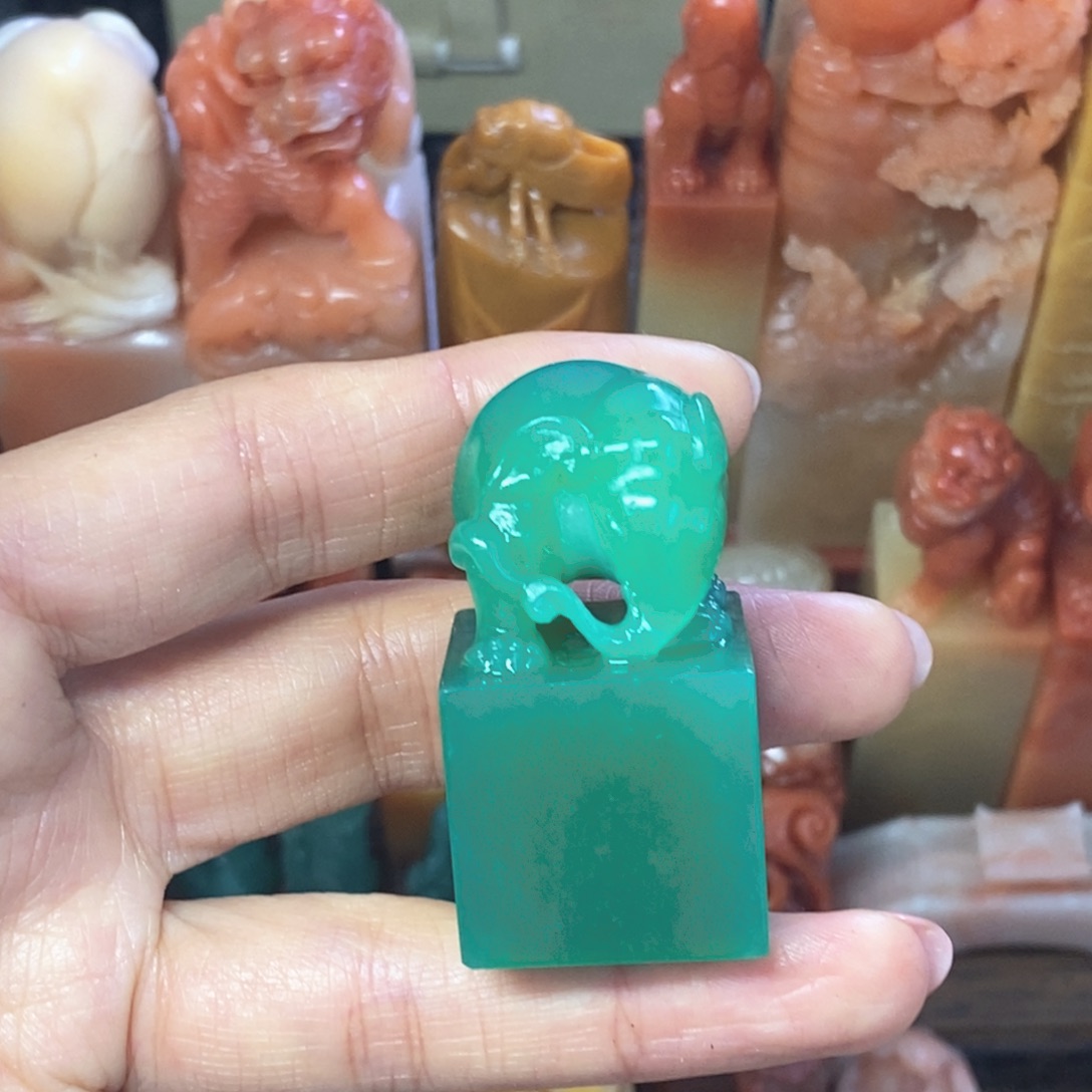 国***生印石寿山石小象印