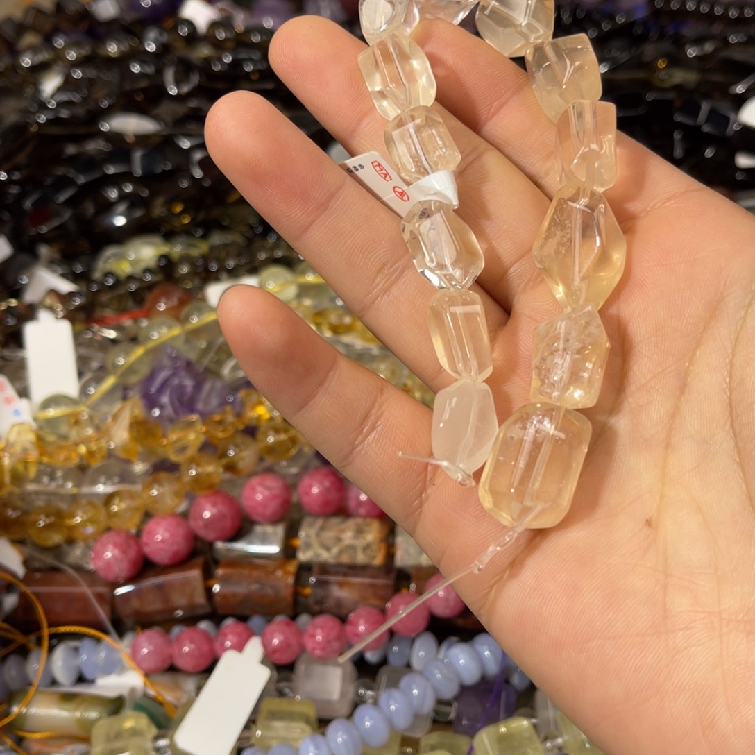 紫晶珠宝半成品银S925镶嵌冰橘粉随行