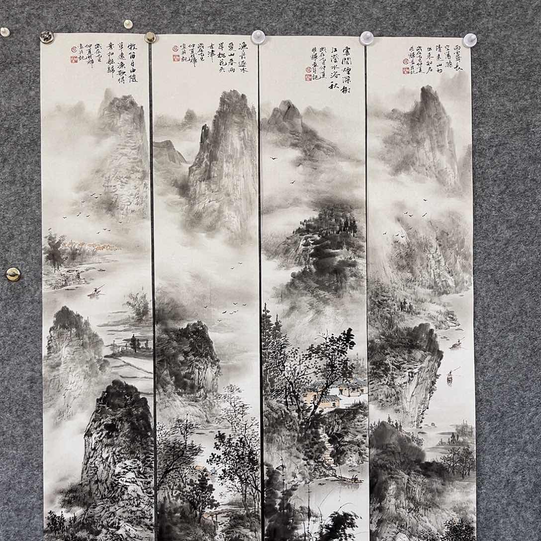 国画山水画作品写意