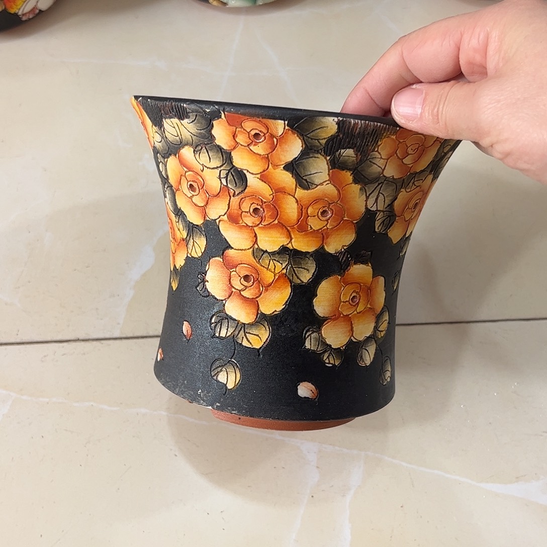 景德镇炫彩手绘口15.5高14.5