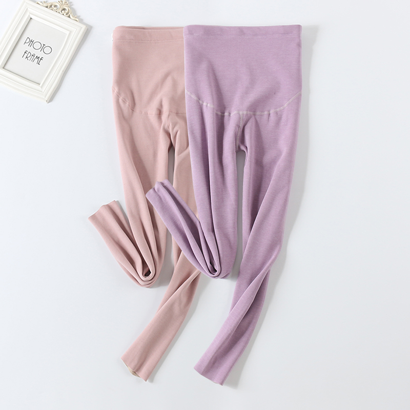 加厚孕妇秋裤打底裤德绒磨毛秋冬保暖高腰裤托腹孕期裤