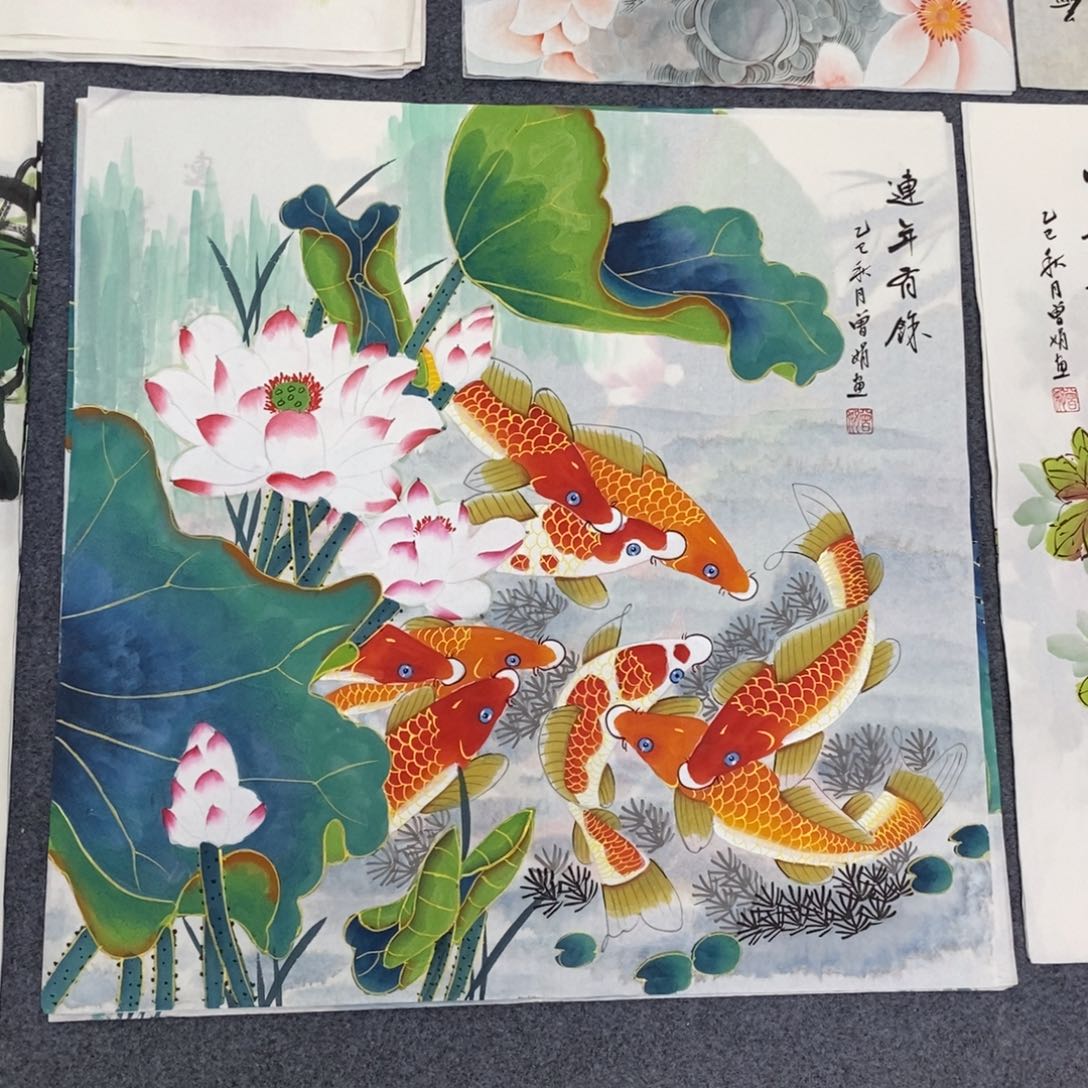 国画尺寸68✖️68精品斗方手绘画