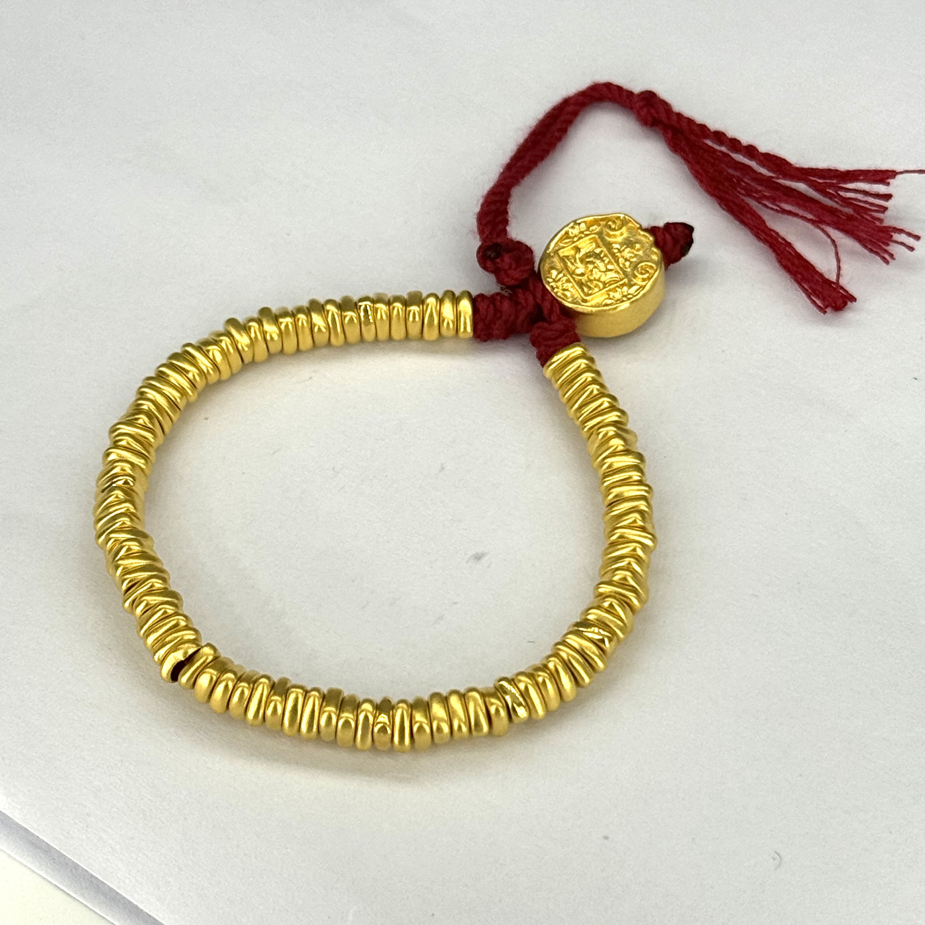 【小云专享】足金999 足金盘缠手串（赠编绳） 5041 BP