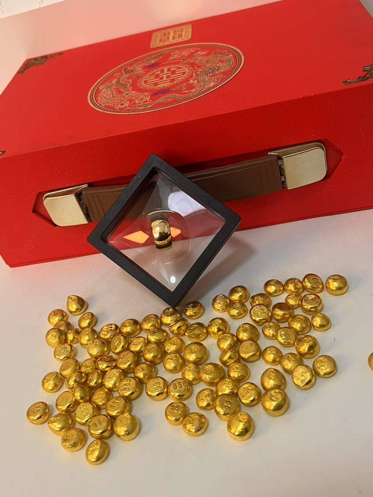 金色收藏老料摆件手把件实心 可佩戴