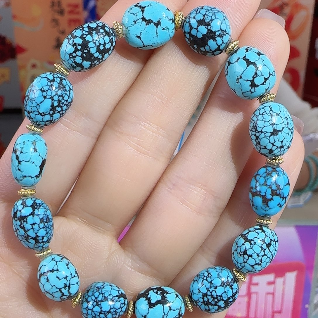 绿松石银S925镀金镶嵌珠宝奇石