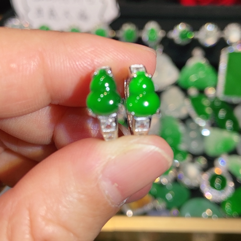 【闪购商品】未镶嵌翡翠耳饰天然翡翠