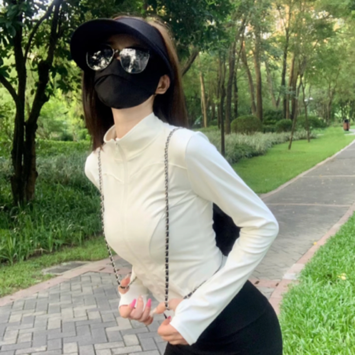 冰感显瘦立领辣妹防晒衣