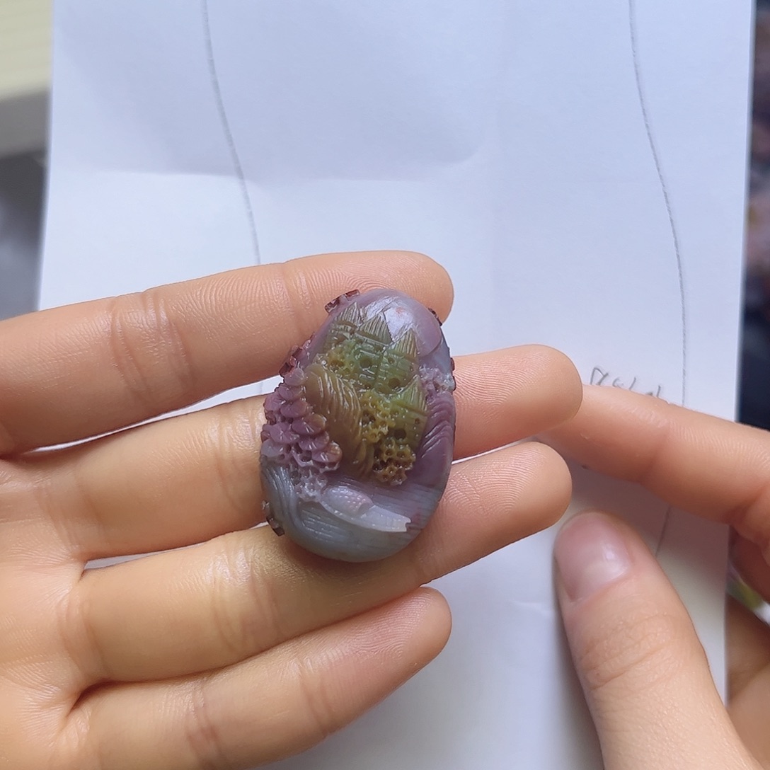 玛瑙/玉髓未镶嵌定制吊坠