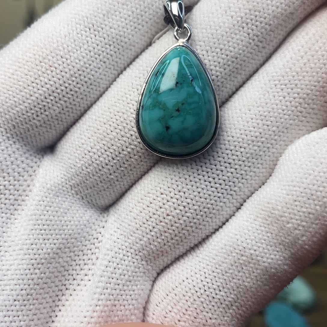 绿松石银S925镶嵌珠宝奇石