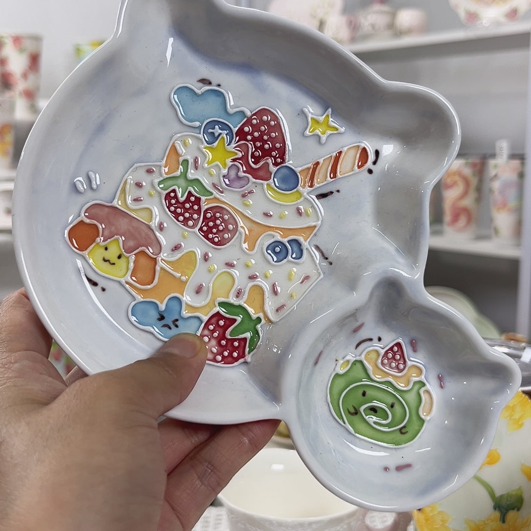 手绘高温釉下彩陶瓷